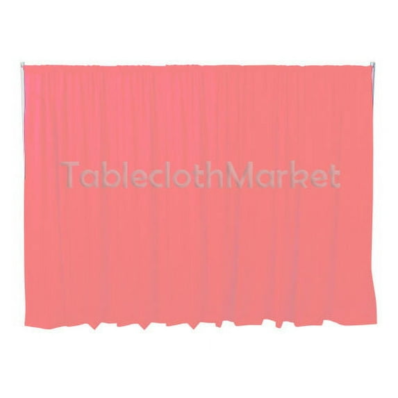 10 x 5 ft Backdrop Background FOR PIPE AND DRAPE DISPLAYS Polyester 24 COLORS", Coral