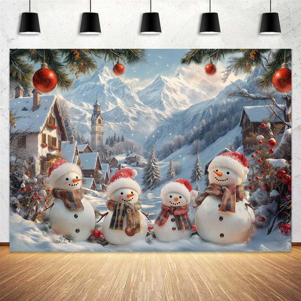 Christmas Candy Shop Party Banner - Extra Large 70.8x43.3 Inch Winter Backdrop | Snow Scene Photo Background For Xmas Decor