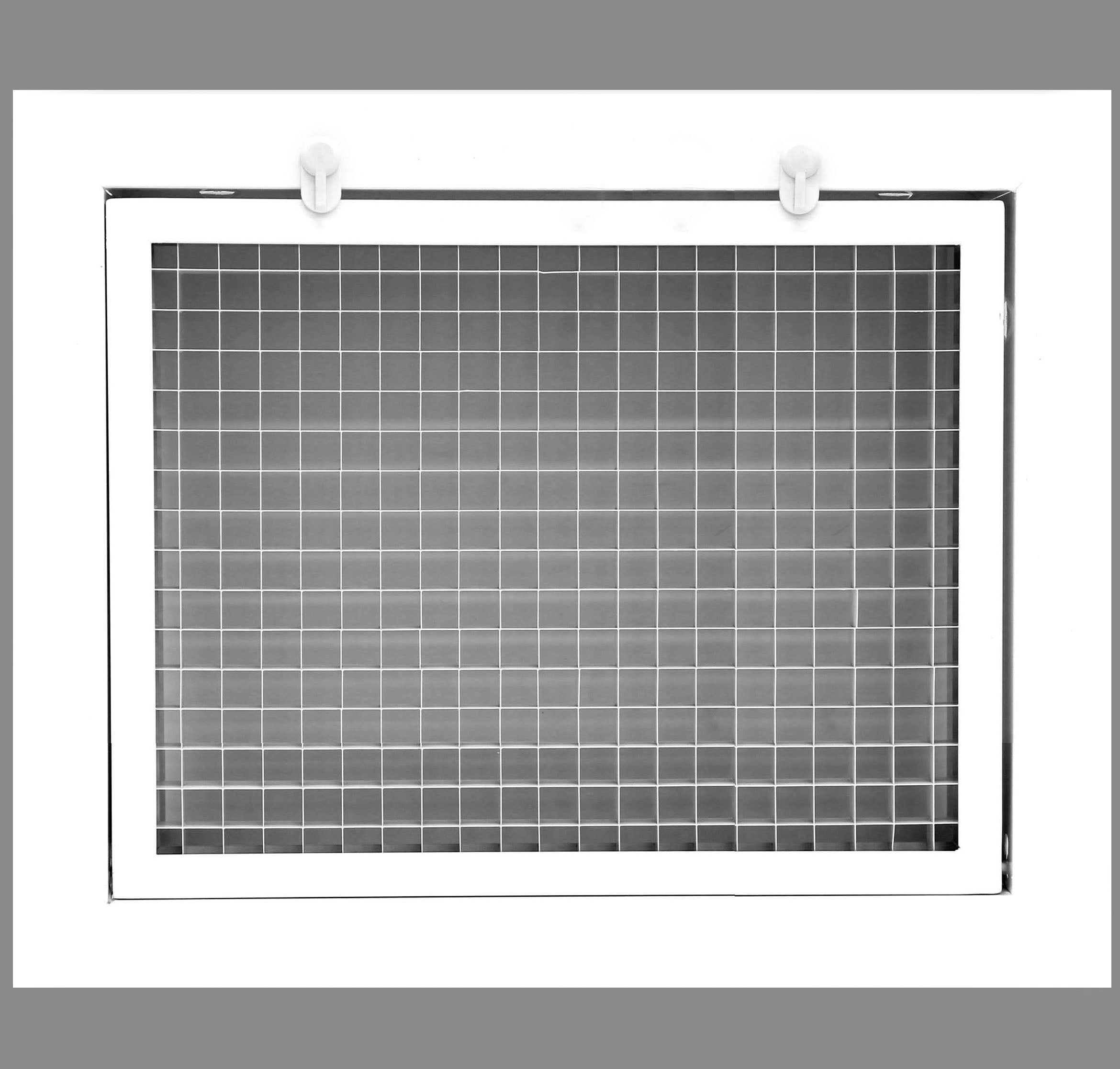 10" x 6" White Aluminum Eggcrate Return Air Filter Grille
