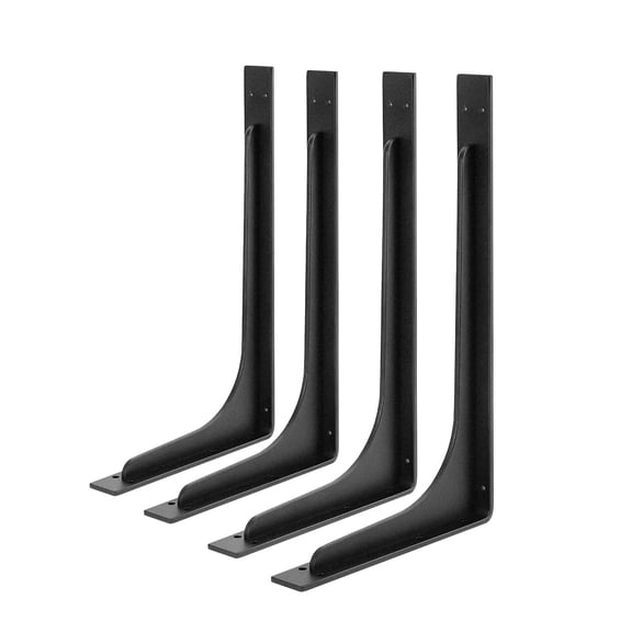 10"x 6"Shelf Brackets,L Shelf Brackets,max Load 300lbs, Vertical Angle, Premium Alloy Metal Heavy Duty Shelf Bracket, high Strength Mounting Hardware Included, Corner Brace Joint,Pack of 4.
