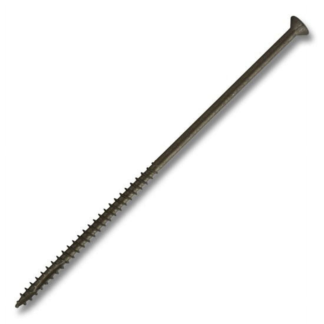 KTX Cutter #10 x 6 in. Ultra Guard Square Drive Flat-Head Coarse Thread with Nibs Double Auger Wood Deck Screws (100 per Box)