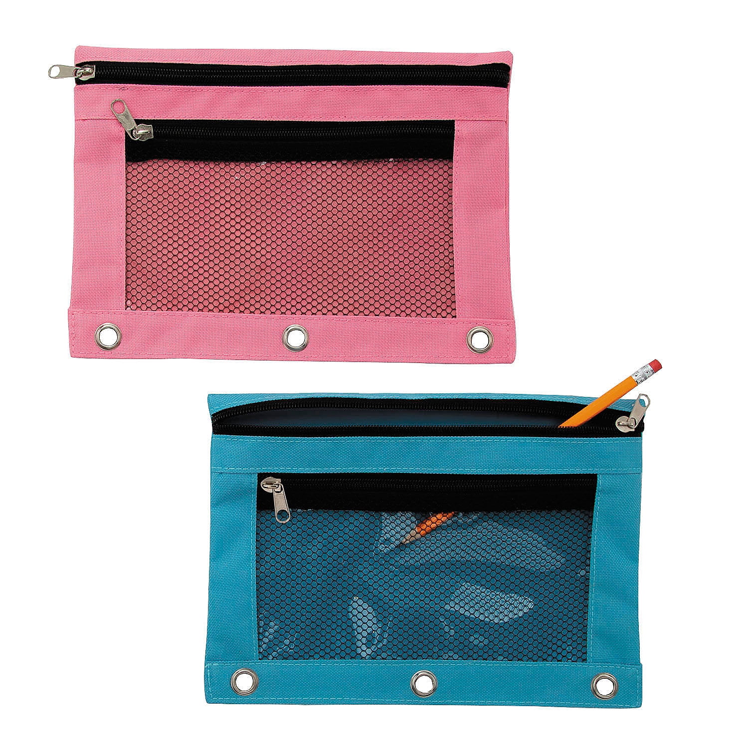 10" x 7 1/2" Three-Ring Binder Pencil Case Pouches - 12 Pieces