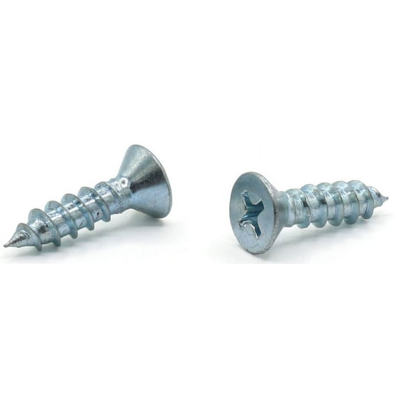 #10 x 7/8" Type A Self-Tapping Screws / Phillips / Flat Head / 18-8 Stainless Steel - 2000 Piece Carton