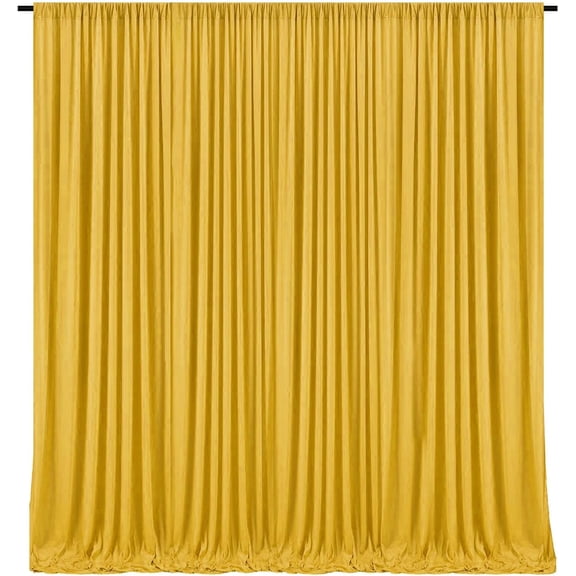 10 x 7 Feet Gold Backdrop Curtain for Partie, Background Curtains for Photoshoot, Birthday, Wedding, Halloween, Thanksgiving, Christmas Day, New Year Party Decorations 5Ft x 7Ft, 2 Panels