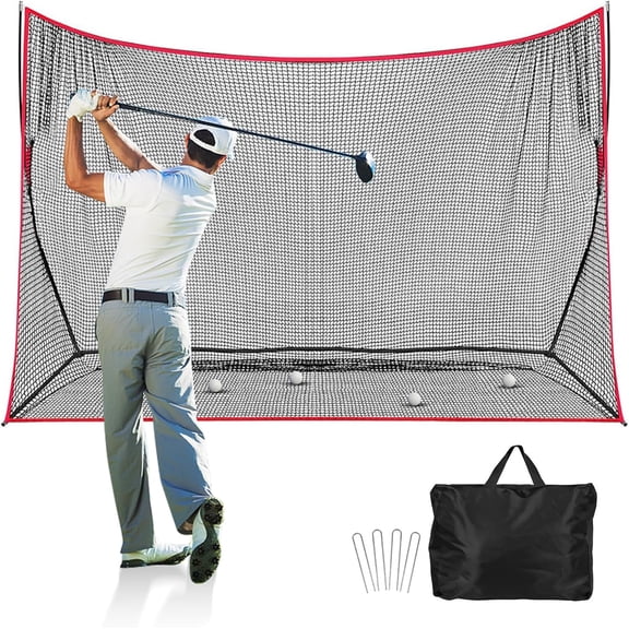 10 x 7ft Golf Net for Hitting, Chipping, Driving Training, Heavy Duty Golf Practice Net for Indoor, Backyard, Garage