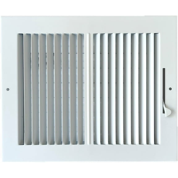 10"x 8" (Duct Opening Size) 2-Way Stamped Face Steel Ceiling/sidewall Air Supply Register - Vent Cover - Actual Outside Dimension 11.75" X 9.75"