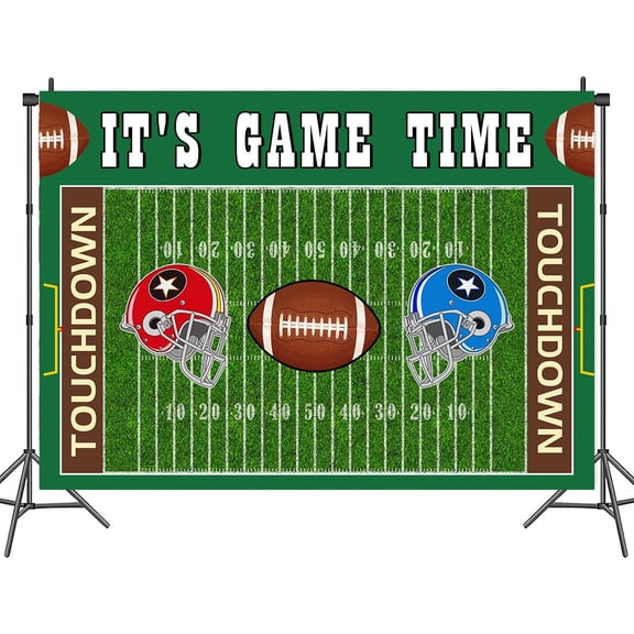10 x 8 ft Football Backdrop Photography Rugby Party Background Touch Football Down Backdrop American The USA Football Field Photo Banner Boys Kids Party Football Decoration Supplies