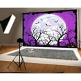 thumbnail image 1 of 10 x 8 ft Happy Halloween Purple Backdrop Bat Scary Pumpkin Lantern Full Moon Photo Backdrops for Parties Banner Decorations Outdoor Kids Portrait Hallowmas Holiday Photography Background, 1 of 3