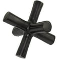 thumbnail image 1 of 10" x 9" Black Aluminum Jack Abstract Sculpture, by DecMode, 1 of 7