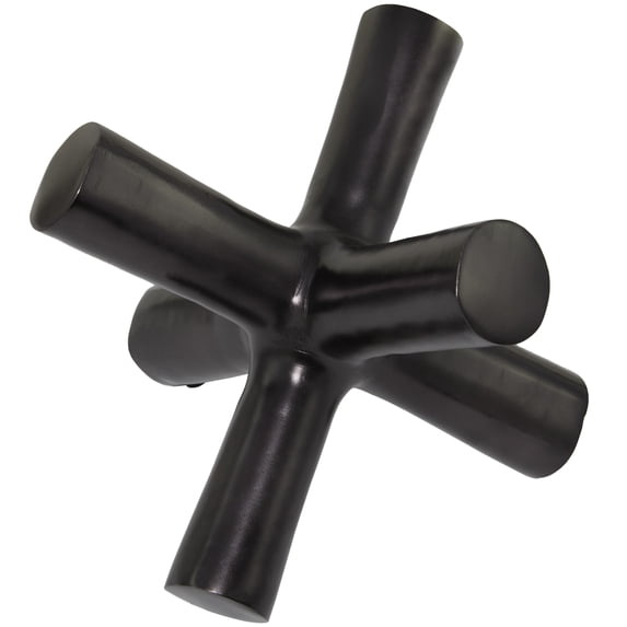 10" x 9" Black Aluminum Jack Abstract Sculpture, by DecMode