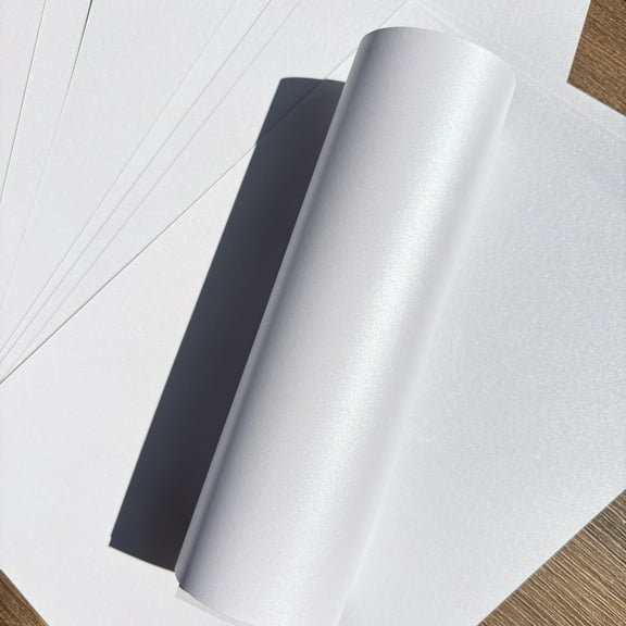 10 x A4 Frost White Pearlescent Shimmer Paper 120gsm / 32lb bond Double Sided Suitable for Inkjet and Laser Printers