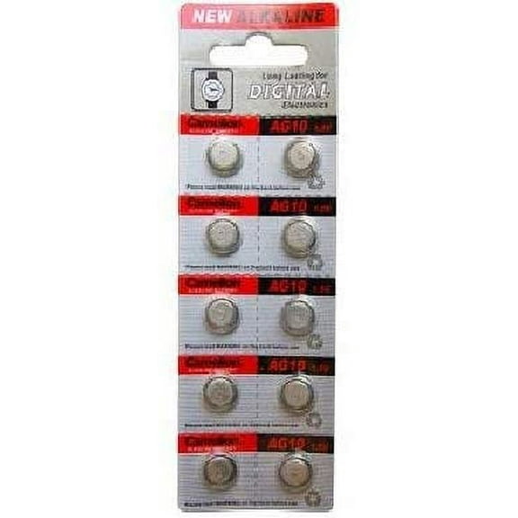 10 x AG10 / 389/390 / LR54 Camelion Button Batteries