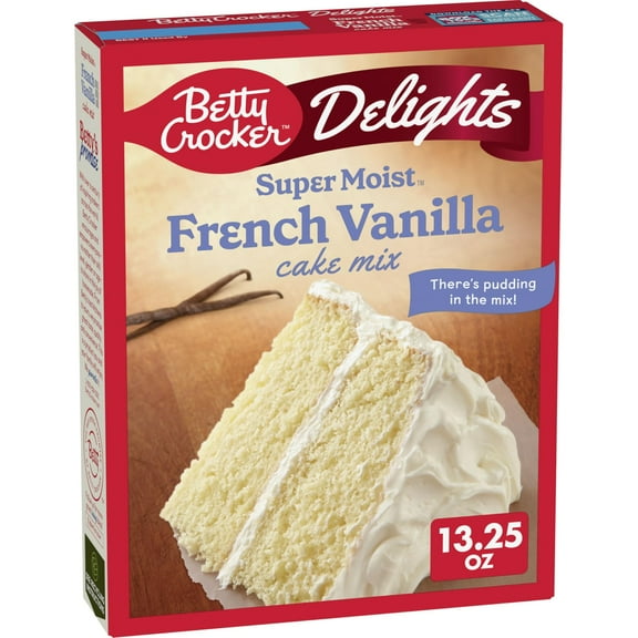 10 x - Betty Crocker Delights Super Moist French Vanilla Cake Mix, 13.25 oz