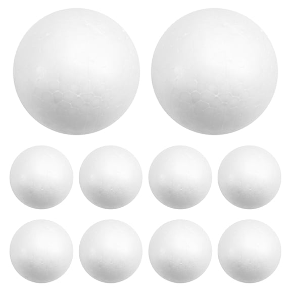 10 x Modelling Craft Polystyrene Foam Ball Sphere 6cm---White