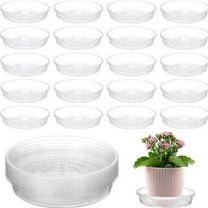 10 x Clear Round Plastic Plant Pot Saucer Planter Water Drip Tray Base Plate-15cm