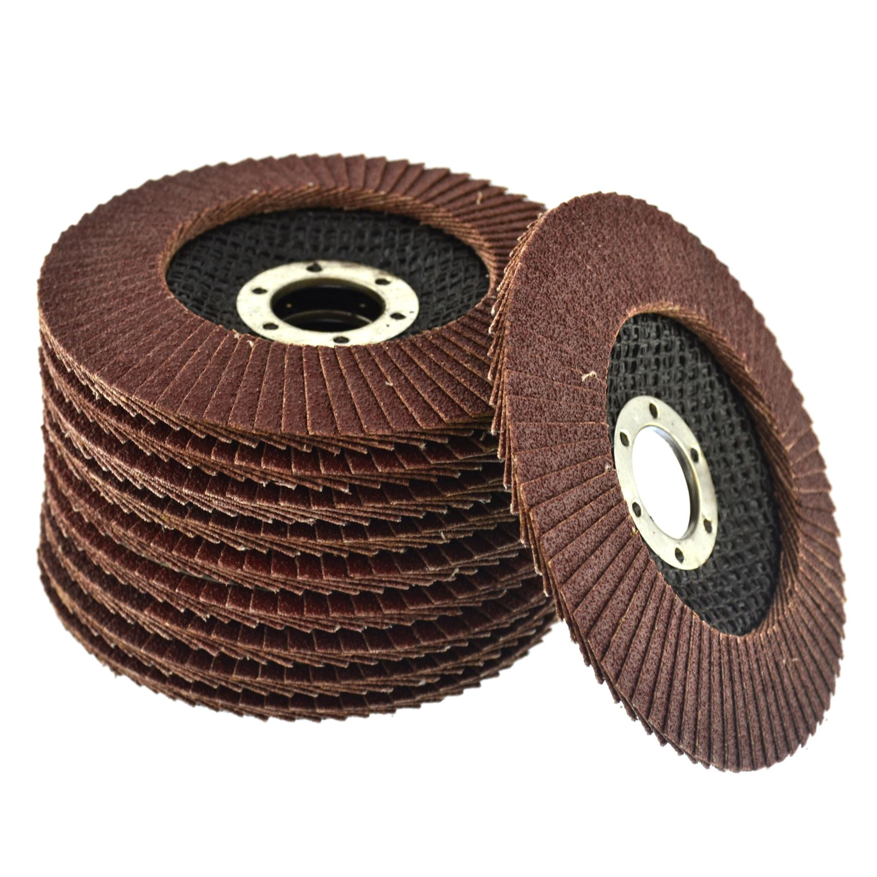 10 x Flap Discs 80 Grit Angle Grinder 4.5