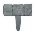 10 x Garden Lawn Stone Effect Cobbled Edging Plastic Fence Plant Border