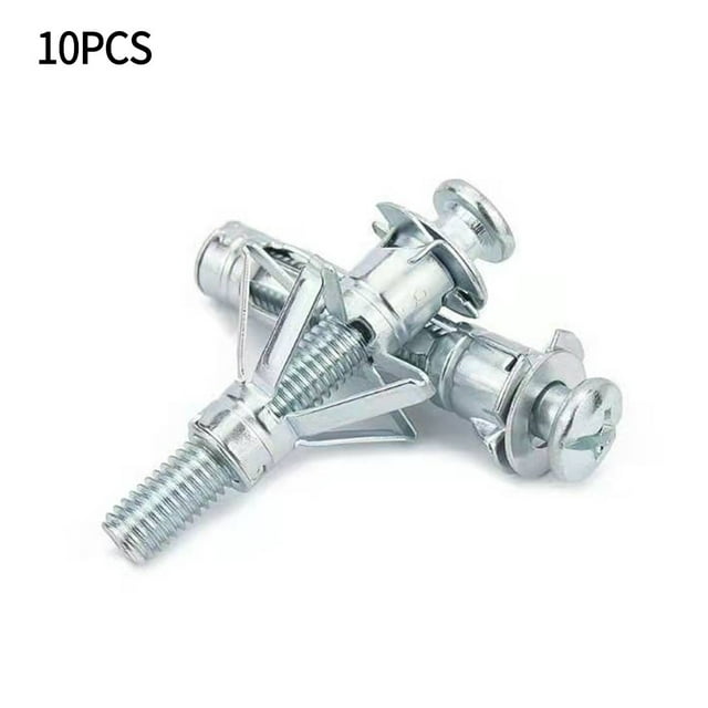 10 x METAL HEAVY DUTY PLASTERBOARD CAVITY WALL ANCHORS PLUG FIXINGS