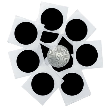 10 x NFC Tags NTAG215 NFC Stickers Rewritable NFC Key Tag White with NFC Chip 25mm / 1 inch Round, Compatible with TagMo and All NFC Enabled Devices