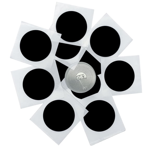 10 x NFC Tags NTAG215 NFC Stickers Rewritable NFC Key Tag White with NFC Chip 25mm / 1 inch Round, Compatible with TagMo and All NFC Enabled Devices