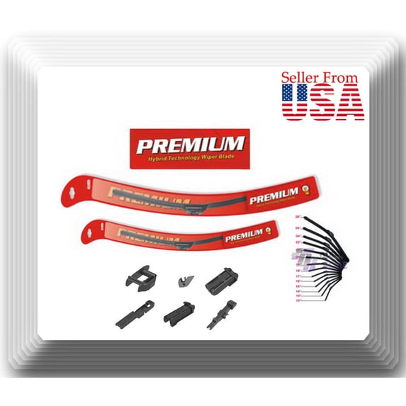 10 x SMP18 Wiper Blade Frame-Less 18" Inch W/Universal Adapt 6 special adapter