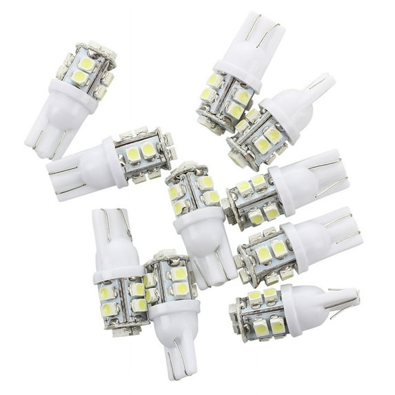 10 x T10 168 194 W5W Car White High Power SMD 10 LED Wedge Light Bulb Lamp 12V