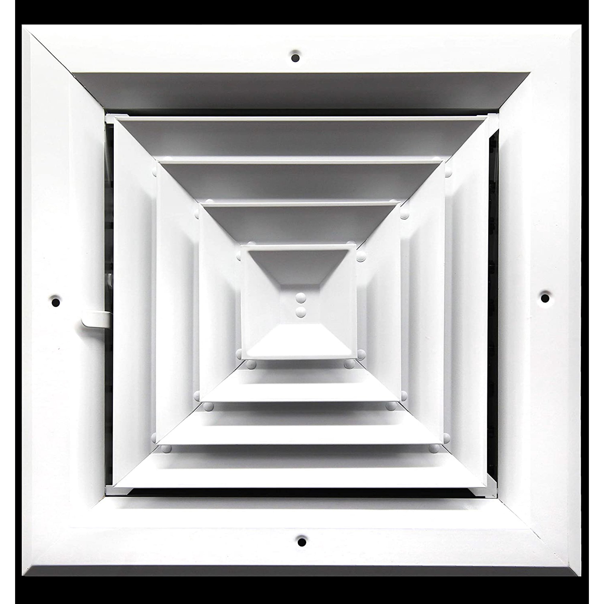 10 x 10 (in) HVAC Vent Cover - 4 WAY SUPPLY GRILLE - DUCT COVER u0026 DIFFUSER  - LOW NOISE - For Ceiling - With Opposing Damper Blades [Outer Dimensions:  13 Width, 13 Height] - Walmart.com