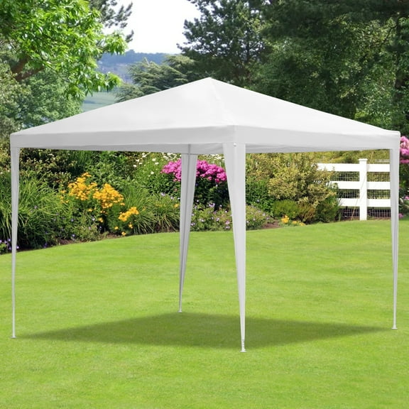 10'x10' Canopy Tent Outdoor Canopy Party Wedding Tent Gazebo for Wedding Party,White