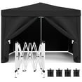 thumbnail image 1 of 10'x10' Folding Canopy with 4 Removable Sidewalls,UPF 50 EZ Pop Up Canopy 4Pcs Weight Bag and Carry Bag, 1 of 7