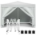 thumbnail image 1 of 10'x10' Folding Canopy with 4 Removable Sidewalls,UPF 50 EZ Pop Up Canopy 4Pcs Weight Bag and Carry Bag, 1 of 7