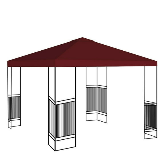 10'x10' Gazebo Canopy Top Replacement 1 Tier Top Replacement Canopy UV Sunshade Patio Cover
