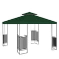 thumbnail image 1 of 10'x10' Gazebo Canopy Top Replacement 2 Tier Top Replacement Canopy UV Sunshade Patio Cover, 1 of 7