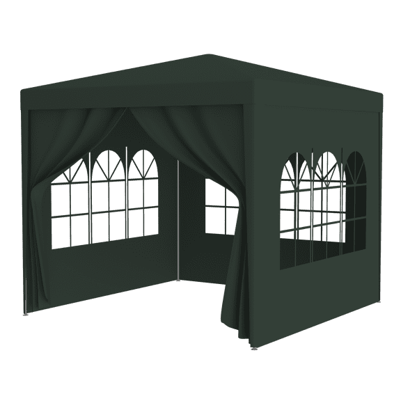 10'x10' Outdoor Canopy Tent with 4 Removable Walls – Versatile Party Tent for Weddings & Gatherings, Green