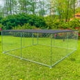 thumbnail image 1 of 10 x10 ft Large Dog Kennel Outside with Waterproof Roof Cover, Dog Cage Heavy Duty Dog Enclosures w/Upgraded Metal Mesh and Door Locks, 1 of 9
