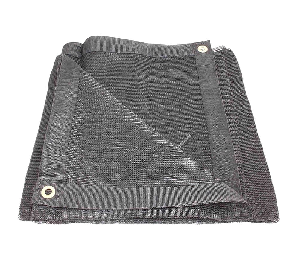 10'x12' Black 70% Shade Mesh Tarp for Outdoor w/ Grommets - 6 Oz Extra Durable Heavy Duty Mesh Tarps for Dump Truck, Rolloff Trucks - Mesh Shade Cloth for Sun, Plant, Patio