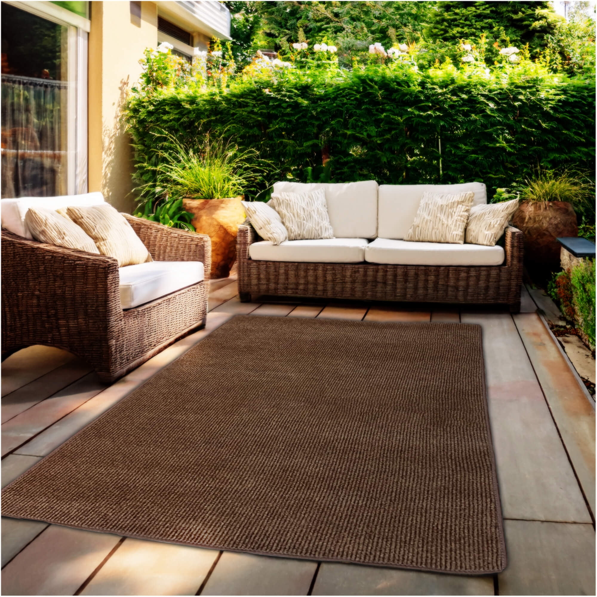 Koeckritz Rugs 10'x12' Boardwalk Luxe Indoor/Outdoor Brown Area Rug ...