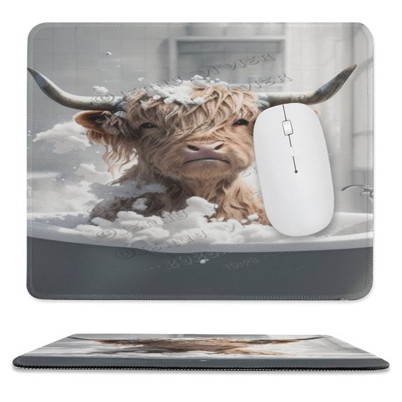 10"x12" Mouse Pad, Cow Mouse Pad, Mouse Mat Rectangular Mouse Pad Non-Slip Rubber Base MousePads for Office Home Laptop