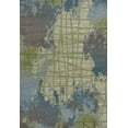 thumbnail image 1 of 10'x13' Green Blue Machine Woven Abstract Indoor Area Rug, 1 of 4