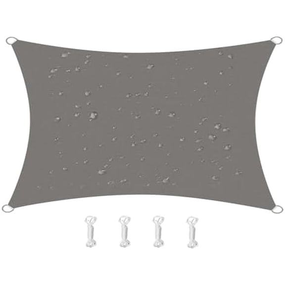 10'x13' Waterproof Sun Shade Sails Canopy Effectively 95% UV Block, Oxford Fabric, for Patio, Balconies, Lawn Garden, Party, Outdoor Activities