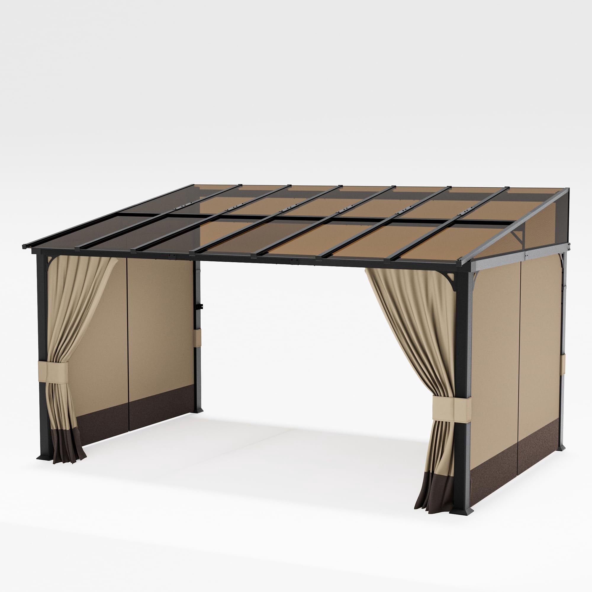 10'x14' Outdoor Gazebo Curtains, 4 Panels Waterproof Universal
