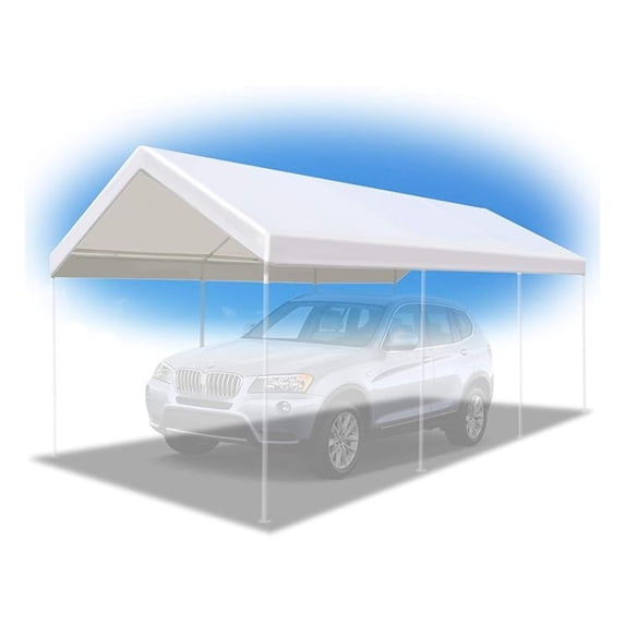 10'x20' Carport Replacement Canopy Garage Top Tarp Shelter Cover, Canopy ONLY (w/Edge)