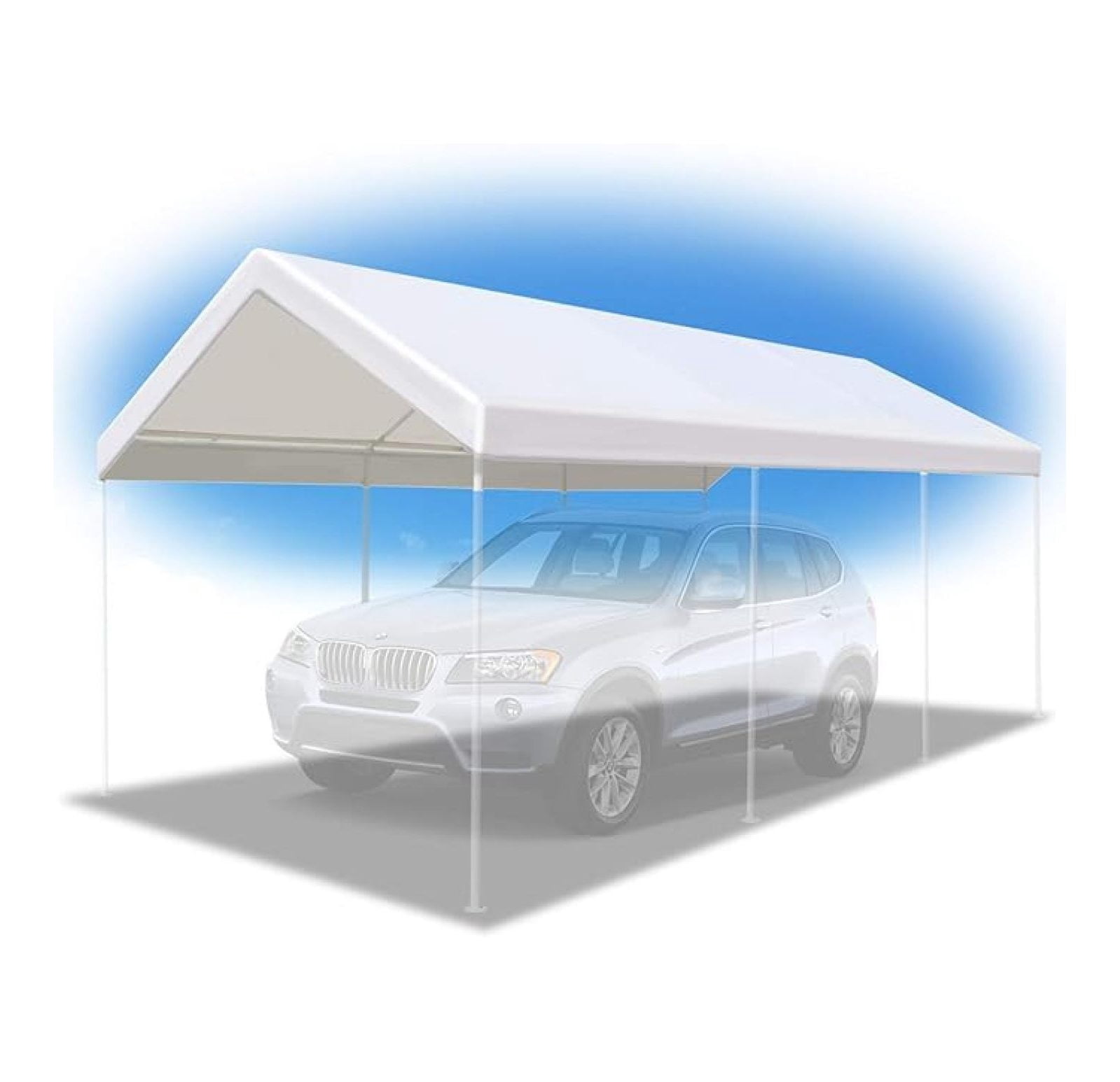 10'x20' Carport Replacement Canopy Garage Top Tarp Shelter Cover, Canopy ONLY (w/Edge)