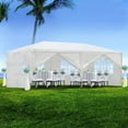 thumbnail image 1 of 10'x20' Outdoor Party Tent, Large Wedding Birthday Tents for Parties, White Canopy Tent with 6 Removable Sidewalls & Transparent Windows, Outside Gazebo Event Tent for Garden, Patio and Backyard, 1 of 11