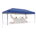 thumbnail image 1 of 10'x20' Pop Up Canopy - Gazebos One-Button Instant Setup, Heavy-Duty 210D Oxford Fabric & Rust-Proof Frame - 3 Adjustable Heights,Roller Bag,4 Sandbags - UV Protection for Beach,Party, 1 of 6