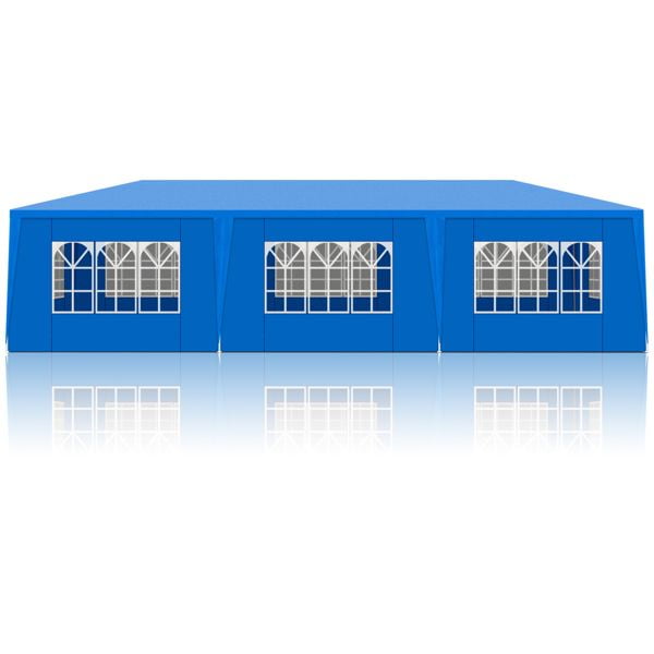 10'x30' Blue Outdoor Party Tent with 8 Removable Sidewalls - Waterproof ...