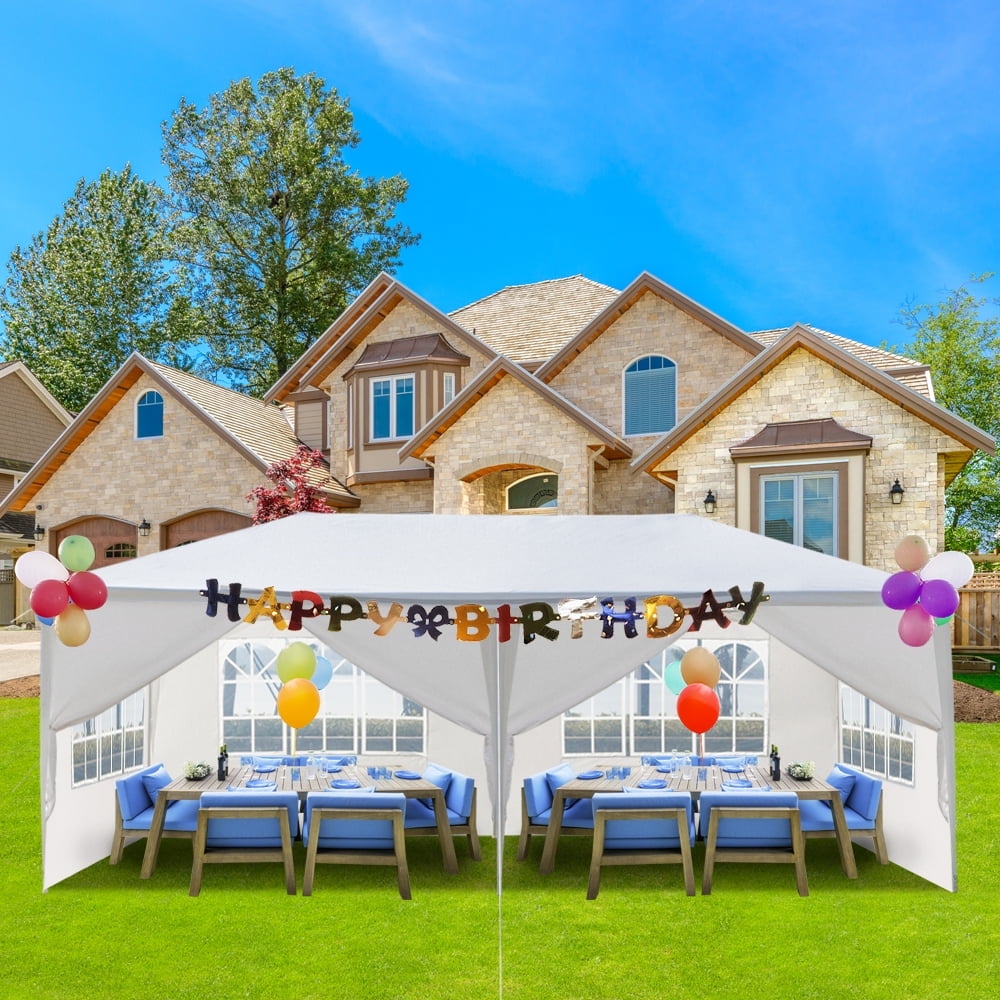 White 10'x30' Waterproof Outdoor Event Canopy Tent with Sidewalls