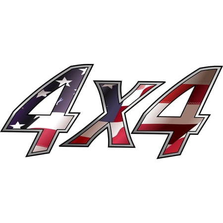 10inx4.25in 4 x 4 Sticker For Truck Usa Flag Decal Bumper Stickers Decals