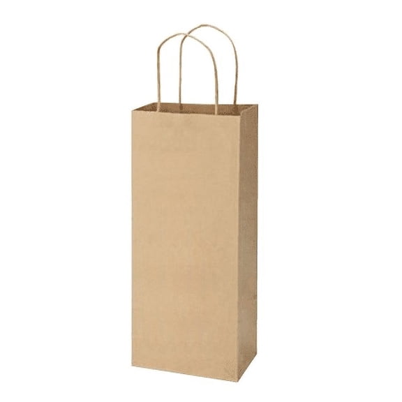 10"x5"x13" - 50 pcs - White Kraft Paper Bags, Shopping, Mechandise, Party, Gift Bags