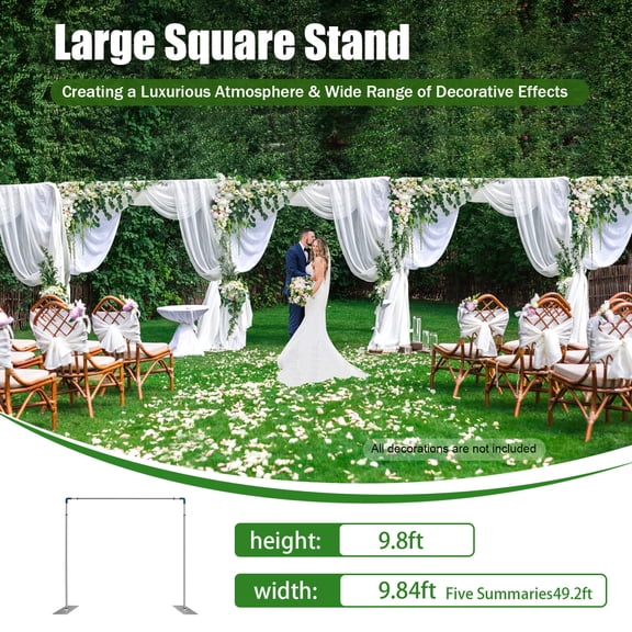 PEAKORA10'x50' Backdrop Stand Pipe Kit,Background Support System Curtain Frame HOT NEW
