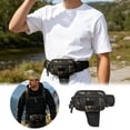 thumbnail image 1 of 10"x7.5" Quick Access Concealed Waist Bag, Multi-Pocket Crossbody Fanny Pack with Adjustable Strap, Water Resistant Lightweight Chest Sling Bag for Travel Hiking Cycling Daily Use (Black), 1 of 6
